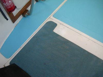 Before and after painting treadmaster decking.JPG
