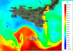 Sea-conditions.com water temperature forecast for Monday 12:00